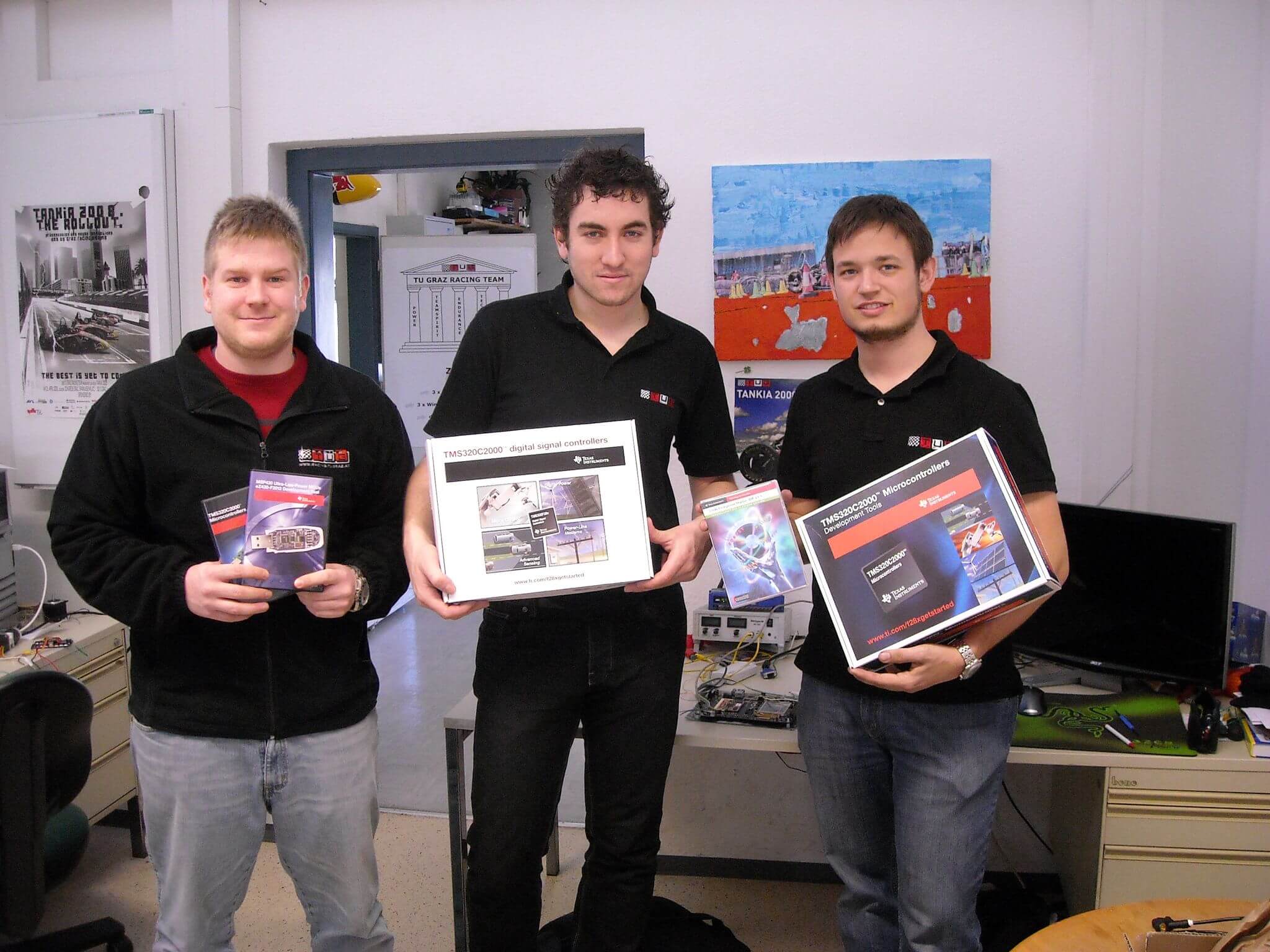 Student Racing Team with TI prizes, TU Graz, Austria. March 2009