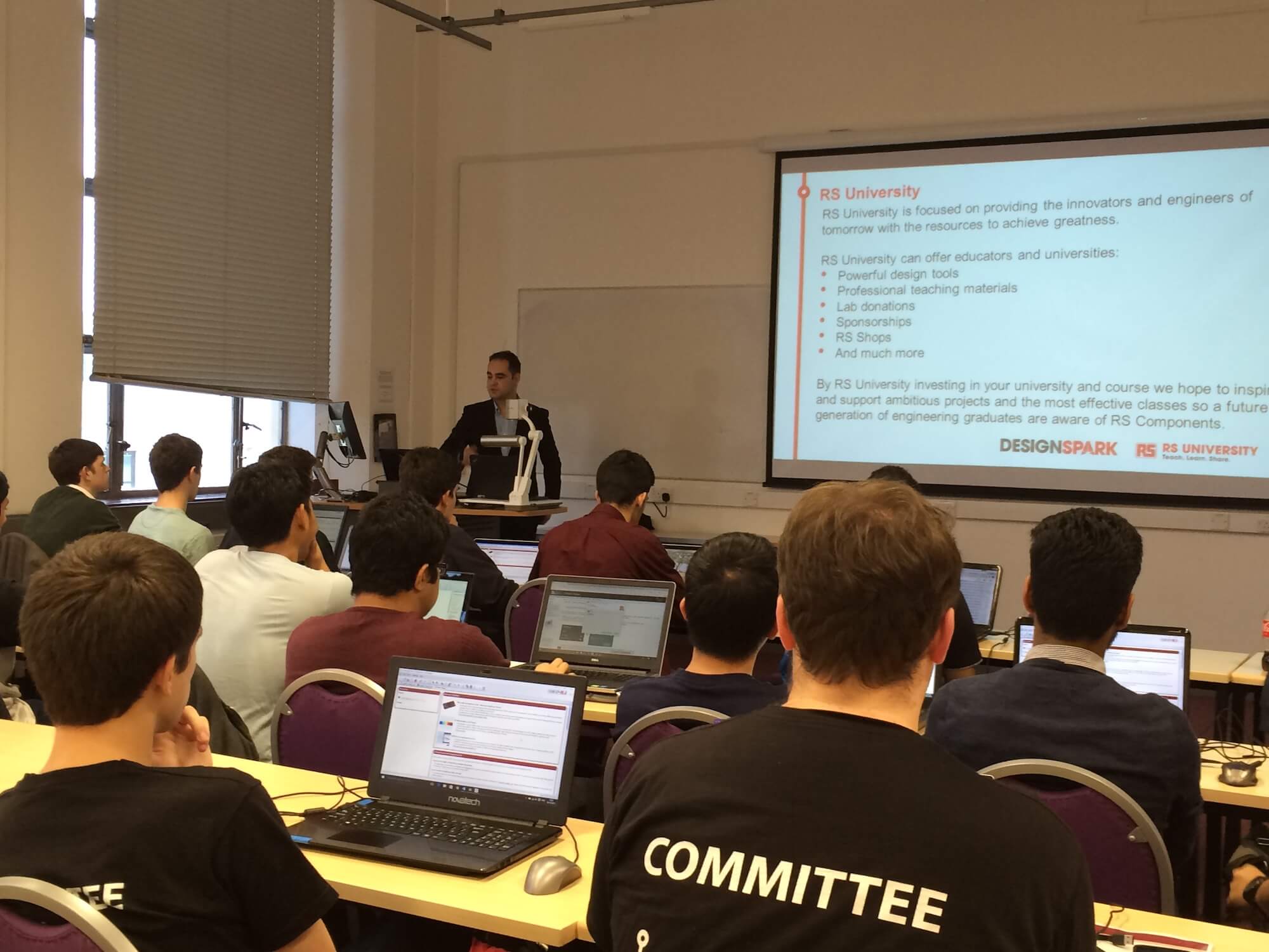 RSU - 'RS University' - Manager, Mitch Da Silva, presenting at Bristol University. October 2015